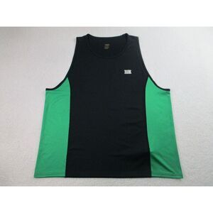 Savage X Fenty Breakout Base Layer Tank Mens Large Black Green Sleeveless Sports